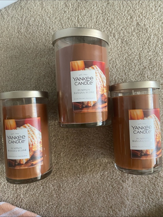 Yankee Candle Other - 3-yankee candle bundle pumpkin banana scone -brand new!